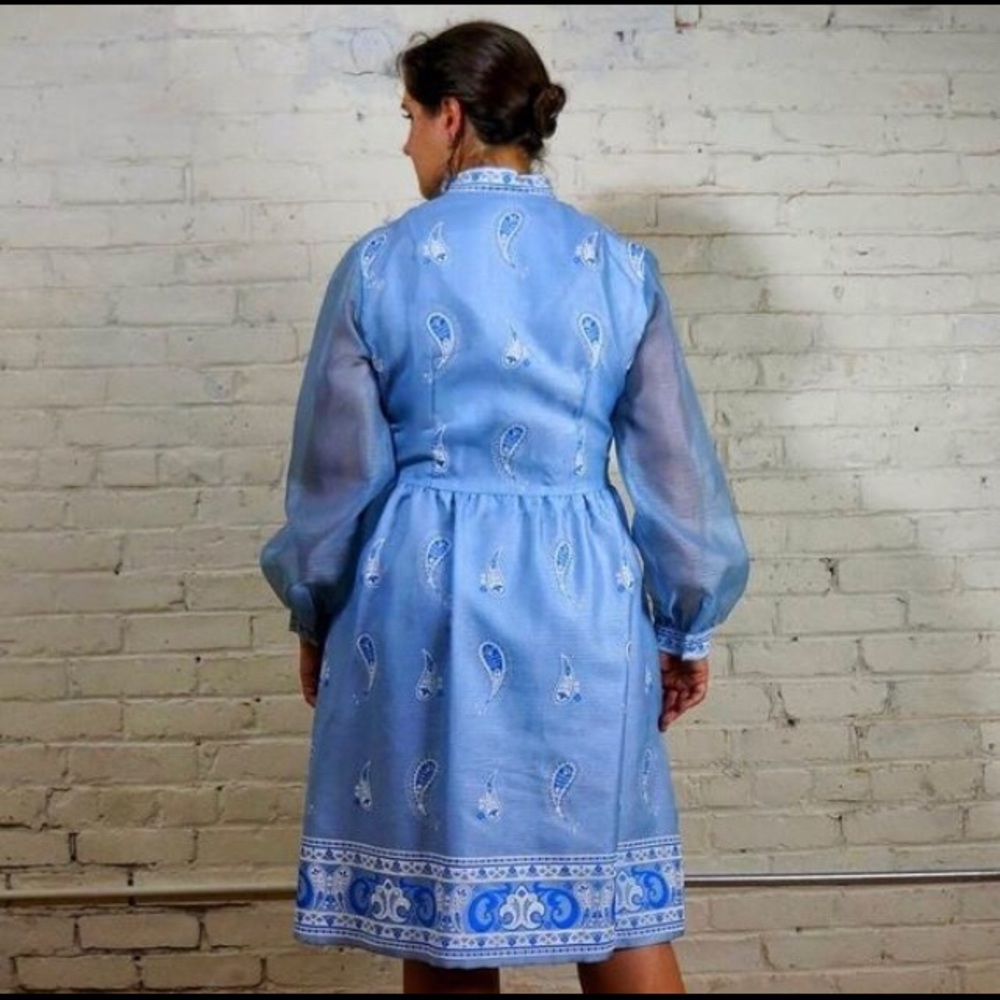 Alfred Shaheen Hawaiian Dress Paisley Shirtwaist - Picture 4 of 5